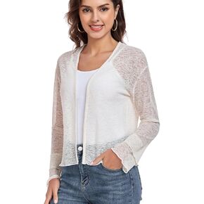 Womens Bolero Shrugs for Evening Dresses Elegant Cropped Shrug Long Sleeve Cardigan Lightweight Knit Cover Up in Saudi Arabia