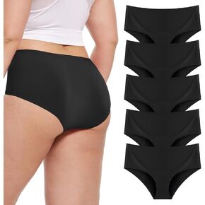 ToVii Leakproof Period Underwear for Women Heavy Flow Seamless Period Panties High Absorbent Menstrual Underwear 5 pack