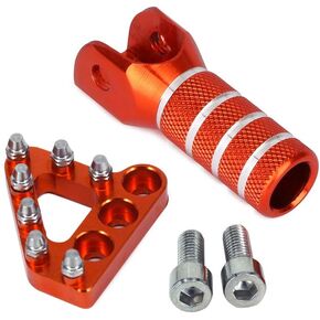 Rear Brake Pedal & Gear Shifter Lever Tips for 2004-2010 125-530cc Motorcycles, SMC690, SUPERMOTOR/Enduro 690, SUPERENDUROR Adventure/s 950 990, Orange