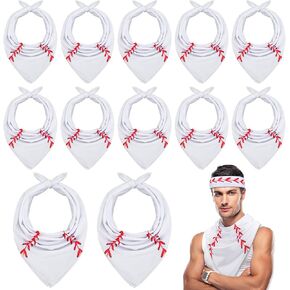 12 Pcs Baseball Cooling Bandana Breathable Cooling Towel Neck Cooler Bandana Sun Protection Neck Wraps 23.6 x 23.6 Inches