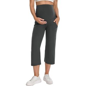 FOCE CAPRIS CAPRIS واسعة الساق سراويل اليوغا سروال الصيف فضفاضة سروال الحمل غير الرسمي مع جيوب