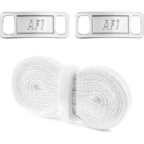 YLOKO Air Force 1 Original Laces with AF1 metal tags, 47-54" Flat Replacement Shoelaces for Air Force Ones Men Women Sneakers