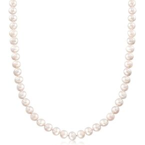 Ross-Simons 7-8mm Cultured Pearl Necklace With Sterling Silver
