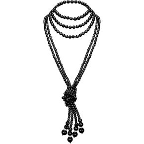BABEYOND Long Pearl Necklace Faux Pearls Necklace Beaded Long Pearls Necklace 1920s Gatsby Costume Jewelry
