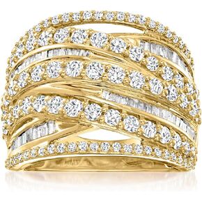 Ross-Simons 2.00 CT. T.W. حلقة الطريق السريع الماسي في الذهب 18kt على الجنيه الاسترليني