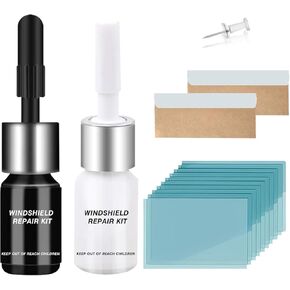 Windshield Repair Kit For Chips And Cracks – Windshield Chip Repair Kit & Windshield Crack Repair Kit – 2 Bottles Glass Repair Liquid For Cracks – Diy Long-Lasting With Invisible Repairs