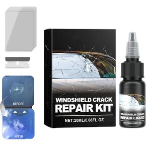 Windshield Crack Repair Kit – Professional Glass Crack Repair Liquid for Chips & Cracks, High-Performance Windshield Repair Kit, Car Glass Repair Glue Scratch Kit