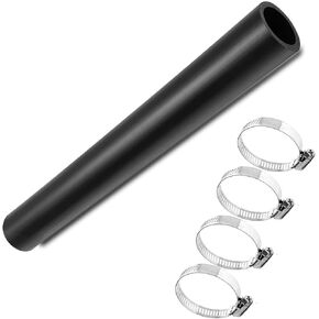 1 1/2" ID Gasoline Fuel Filler Neck Hose with 4 Clamps - 15 7/8" Straight Gas Tank Hose Replacement
