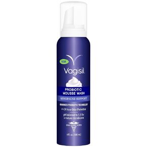 vagisil انقطاع الطمث دعم غسل الموس بروبيوتيك ، درجة الحموضة متوازنة للميكروبيوم الناضج ، نضارة على مدار 24 ساعة ، رائحة نباتية خفيفة ، صيغة لطيفة للبشرة الناضجة ، خالية من الكبريتات ، 6 أوقية