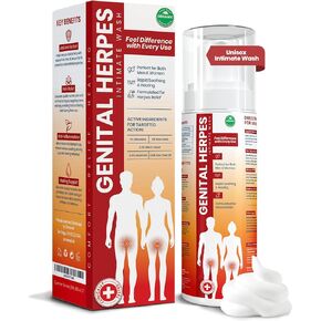 Genital Herpes Intimate Wash | Fast Acting HerpCare | Medicated| Soothes Itching, Tingling & Burning | Soothes Genital Herpes & Genital Discomfort