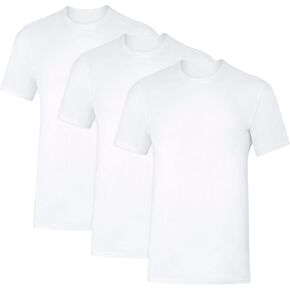 Hanes Men's Undershirt, Underarm Sweat Blocking Tee, White Crewneck T-Shirt, 3-Pack