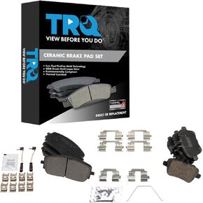 TRQ Brake Pads Ceramic Compatible with 2020 Mercedes-Benz GLA250