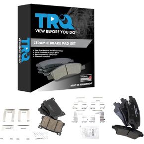 TRQ Brake Pads Ceramic Compatible with 2017 Genesis G80 2015-2016 Hyundai 2016-2017 Kia K900
