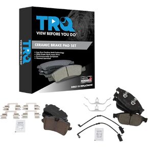 TRQ Brake Pads Ceramic Compatible with 2016-2018 Audi A6 2012-2018 A6 Quattro A7 Quattro 2011-2014 A8 Quattro