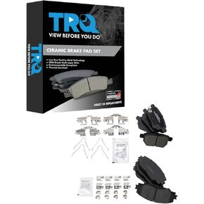 TRQ Brake Pads Ceramic متوافقة مع 2009-2010 Pontiac Vibe 2008-2015 Scion XB 2009-2018 Toyota Corolla 2009-2013 Matrix