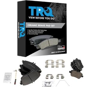 TRQ Brake Pads Ceramic متوافقة مع 2017-2019 Infiniti QX30 2014-2015 Mercedes-Benz B Electric Drive 2016-2017 B250E 2014-2019 CLA250 2015-2019 GLA250