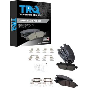 TRQ Brake Pads Ceramic Compatible with 2011-2014 Nissan LEAF