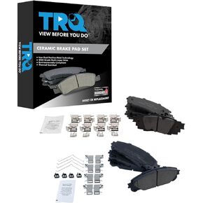 TRQ Brake Pads Ceramic Compatible with 2016-2021 Lexus RX350 2019-2020 RX350L RX450h RX450hL