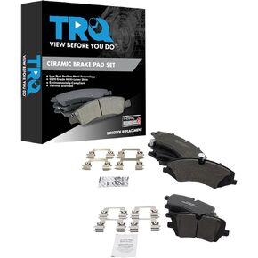 TRQ Brake Pads Ceramic متوافق مع 2017 Land Rover Discovery 2014-2017 Range Rover Range Rover Sport