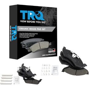 TRQ Brake Pads Ceramic Compatible with 2002 Dodge Dakota