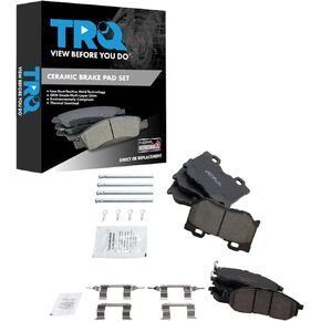 TRQ Brake Pads Ceramic Compatible with 2011-2013 INFINITI M37 2018-2019 Q70 2015-2019 Q70L 2010-2019 Nissan 370Z