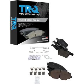 TRQ Brake Pads Ceramic Compatible with 2018-2021 Volkswagen Atlas 2020 Atlas Cross Sport