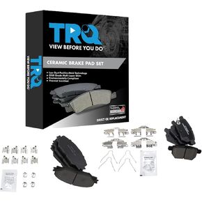 TRQ Brake Pads Ceramic Compatible with 2016 Scion iM 2011-2016 tC 2017-2018 Toyota Corolla iM 2009-2013 Matrix