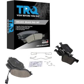 TRQ Brake Pads Ceramic Compatible with 2019-2020 Audi A3 Quattro 2019-2021 Q3 2015-2020 S3 Volkswagen Arteon 2015-2019 Golf R Jetta 2018-2021 Tiguan