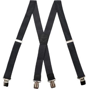 Suspenders for Men, Adjustable Wide Suspenders with Strong Clips X Shape Costume Heavy Duty