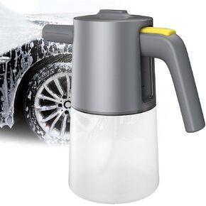 1L رشيق رغوة كهربائية مع قفل أمان ، لا يوجد رشاشات رغوة للضغط مع USB ، 2000 مللي أمبير في الساعة معدات غسيل السيارات المعاد شحنها مناسبة للمنزل والحديقة والسيارة جمال وتنظيف