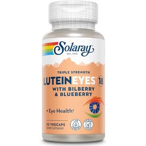 Solaray Triple Strength Lutein عيون ، 18 ملغ | ملحق الدعم الصحي للعيون والصفراء مع اللوتين و zeaxanthin بشكل طبيعي | غير المعدل وراثيا (60 م)