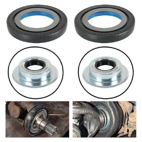 Outer Axle Dust Seal & Inner Tube Seal & Needle Bearing & Snap Ring & Thrust Washer Seals Kit Compatible with Ford Super Duty Excursion F250 F350 F450 F550 With Dana 50 60 Front Axle 1998-2004