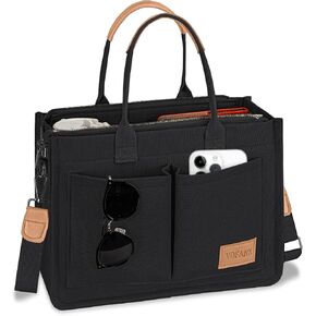 Vofank Large Canvas Tote Bag for Women - Zipper Work Crossbody Purse Handbag Counder Satchel Gym Gym Lage اليومية