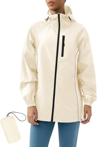 LOMON Lightweight Active Rain Jacket Hooded Water Resistant Raincoat Windbreaker Casual Jacket in Saudi Arabia