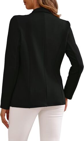 Ahlaray Women's Blazer Business Casual Lapel Collar Long Sleeve Open Front Work Office Suit Jacket Blazer, S-XL in Saudi Arabia