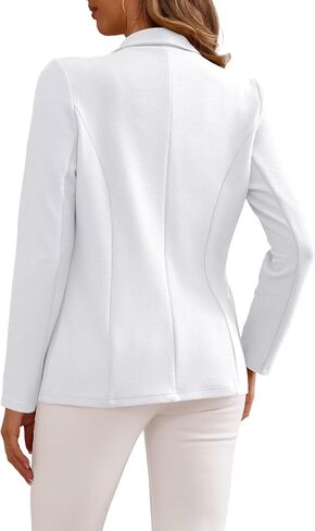 Ahlaray Women's Blazer Business Casual Lapel Collar Long Sleeve Open Front Work Office Suit Jacket Blazer, S-XL in Saudi Arabia