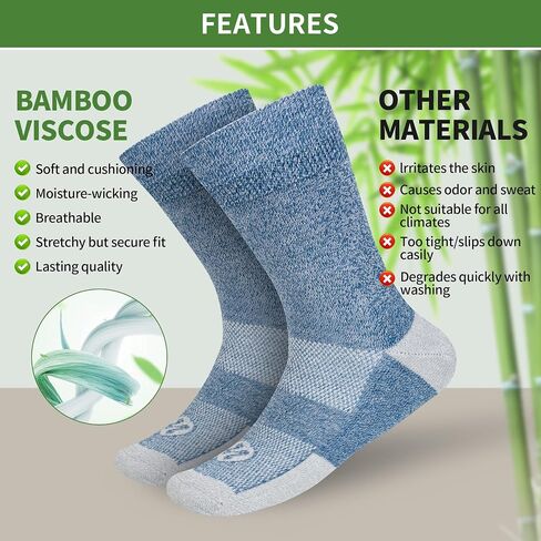 Diabetic Socks for Men,6 Pairs No Binding Crew Mens Diabetic Neuropathy Socks 9-12(White+Black+Dark Grey+Deep Grey+Sandy Color+Deep Blue-Large) in Saudi Arabia
