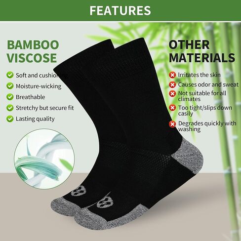Diabetic Socks for Men,6 Pairs No Binding Crew Mens Diabetic Neuropathy Socks 9-12(White+Black+Dark Grey+Deep Grey+Sandy Color+Deep Blue-Large) in Kuwait
