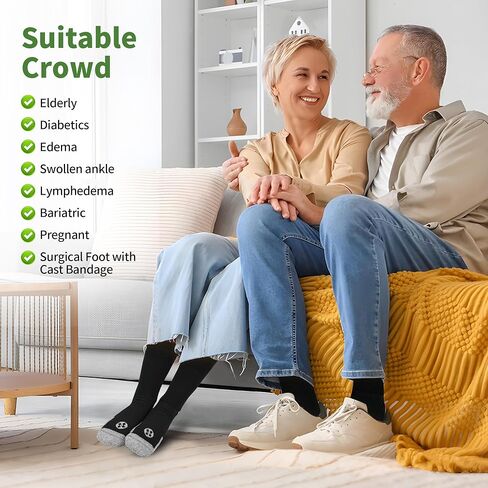 Diabetic Socks for Men,6 Pairs No Binding Crew Mens Diabetic Neuropathy Socks 9-12(White+Black+Dark Grey+Deep Grey+Sandy Color+Deep Blue-Large) in Kuwait