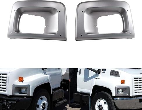 YHB New Headlight Bezel Trim Fits 2003 2004 2005 2006 2007 2009 2009 C6500 C7500 C8500 (السائق الأيسر الأمامي وجانب الراكب الأيمن) in Saudi Arabia
