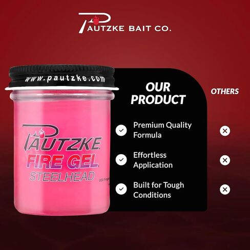 Pautzke Fire Gel Bait Scent Fishing Attractant, Long-Lasting Fish Scent Gel, Freshwater Saltwater Compatible, Strong Scent Trail, Easy Apply Lure Enhancer in Saudi Arabia