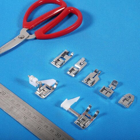 11pcs Presser Feet Set Sewing Machine Presser Foot Snap On for Brother Singer Janome Babylock Kenmore Low Shank Sewing Machine Use in Kuwait