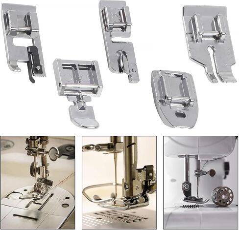 11pcs Presser Feet Set Sewing Machine Presser Foot Snap On for Brother Singer Janome Babylock Kenmore Low Shank Sewing Machine Use in Kuwait