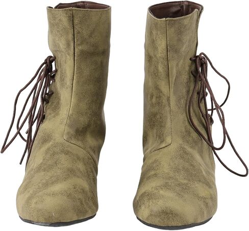 Mens Medieval Renaissance Cosplay Boots Halloween PU Leather Vintage Pirate Viking Shoes in Saudi Arabia