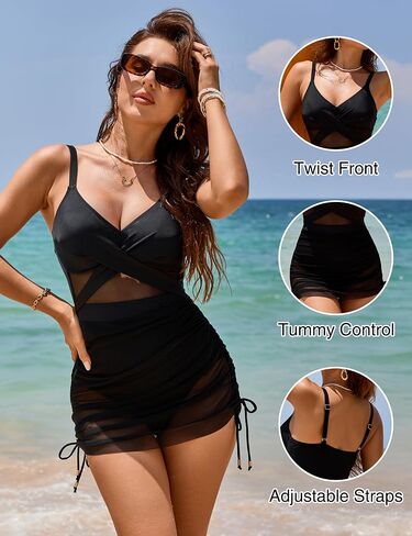 Blooming Jelly Womens One Piece Swimsuit Modest Tummy Control Bathing Suit Twist Front Swim Dress Swimwear 2025 in Kuwait