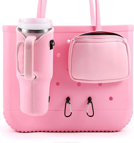 4PCS Organizer Holder for Bogg Bag, Accessories for Bogg Bags, Phone Holder compatible with Bogg Bag Original (Pink) in Saudi Arabia
