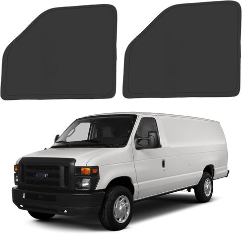 Front Side Window Sun Shade for 1992-2025 Fo-rd E-Series E-150 E-250 E-350 E-450 Van Motorhome, Foldable Window Sunshade Sun Visor Protector, Side Window Shades Sun Shield Blocks UV Rays Heat in Saudi Arabia