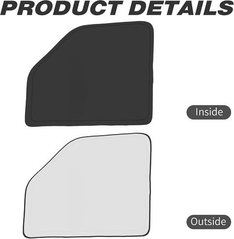Front Side Window Sun Shade for 1992-2025 Fo-rd E-Series E-150 E-250 E-350 E-450 Van Motorhome, Foldable Window Sunshade Sun Visor Protector, Side Window Shades Sun Shield Blocks UV Rays Heat in Saudi Arabia