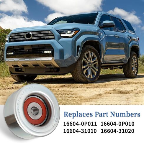 Idler Pulley Compatible with Lexus ES350 GS350 GS450h IS350 RX350 2007-2021, Fit for To yota 4Runner Camry Tacoma RAV4 Tundra Sienna 2003-2021, Drive Belt Idler Pulley Replaces 16604-31020 16604-0P011 in Saudi Arabia