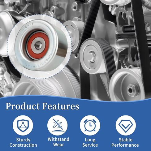 Idler Pulley Compatible with Lexus ES350 GS350 GS450h IS350 RX350 2007-2021, Fit for To yota 4Runner Camry Tacoma RAV4 Tundra Sienna 2003-2021, Drive Belt Idler Pulley Replaces 16604-31020 16604-0P011 in Saudi Arabia